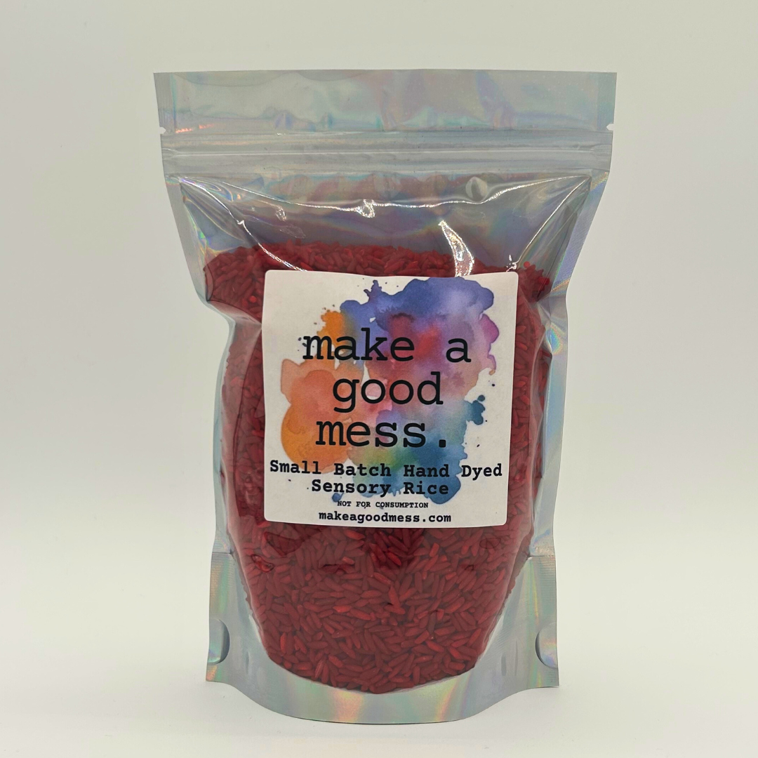 MYSTERY COLOR - Small Batch Hand Dyed Sensory Rice - One Pound