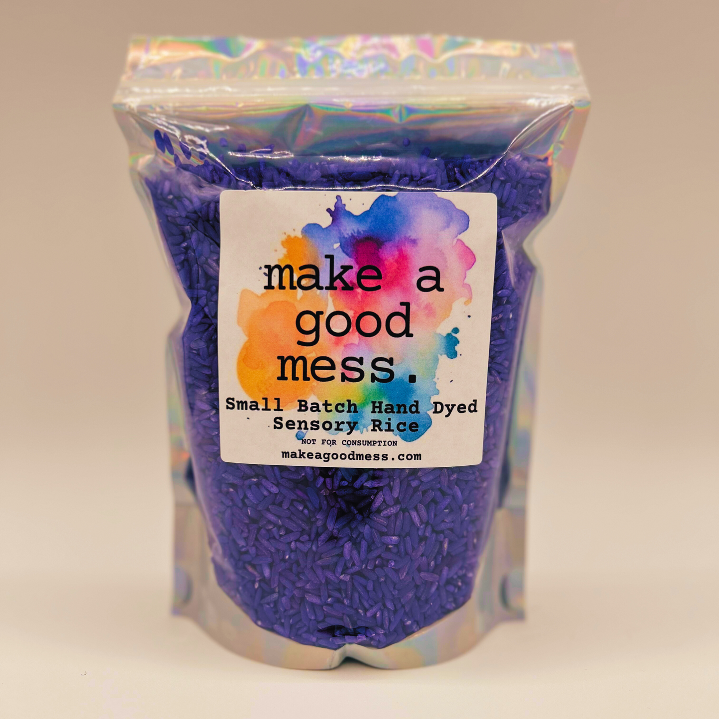 MYSTERY COLOR - Small Batch Hand Dyed Sensory Rice - One Pound